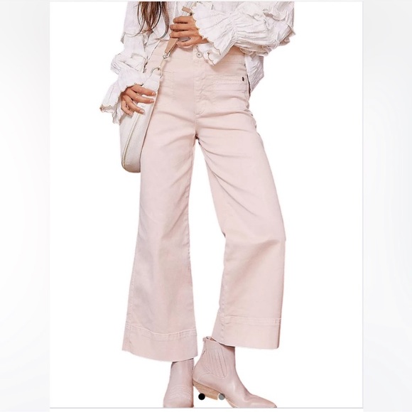 Anthropologie Denim - Anthropologie The Colette Cropped Wide-Leg Pants 28